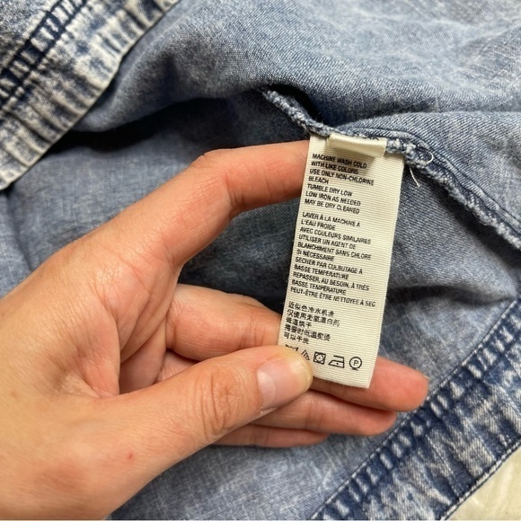 Free People Ainsley Denim‎ Top - Picture 3 of 9